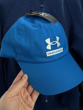 Under Armour Royal Blue Baseball Hat with White Logo